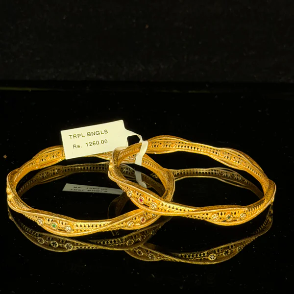 Triple Bangles - Bangles & Bracelets from BLINGARI luxury Indian fashion collection