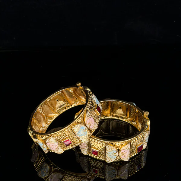 Noor Meenakari Kada - Bangles from BLINGARI luxury Indian fashion collection
