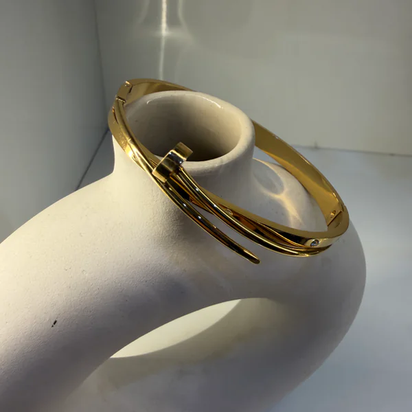 Classic Nail Kada - Bangles from BLINGARI luxury Indian fashion collection