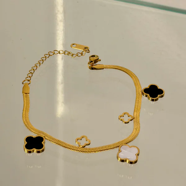 Clover Charm Bracelet - Bangles from BLINGARI luxury Indian fashion collection