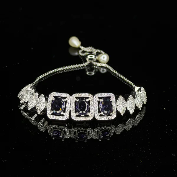 Midnight Halo Bracelet - Bangles from BLINGARI luxury Indian fashion collection