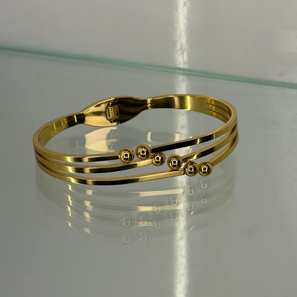 Triple Layer Kada - Bangles from BLINGARI luxury Indian fashion collection