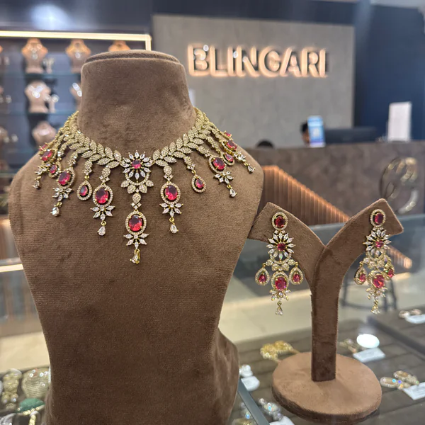 Necklace Set - Bridal Sets from BLINGARI luxury Indian fashion collection