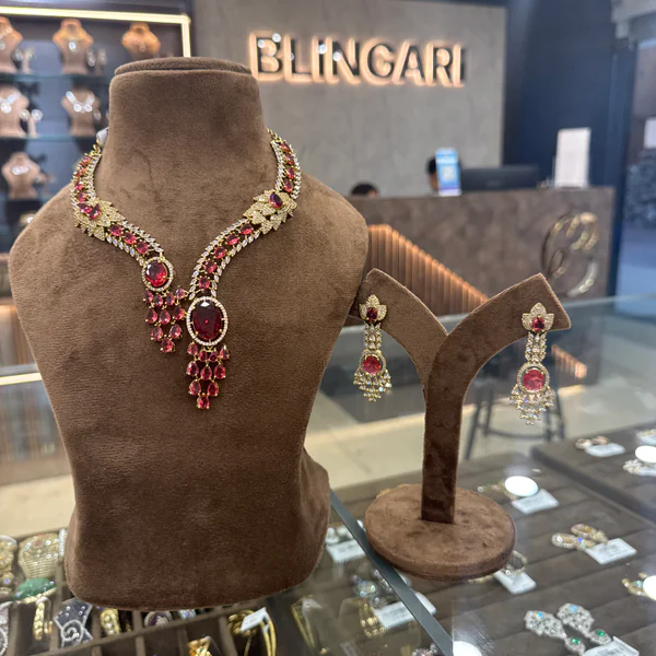 Necklace Set - Bridal Sets from BLINGARI luxury Indian fashion collection