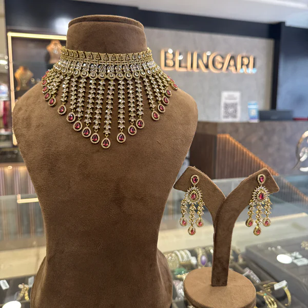Necklace Set - Bridal Sets from BLINGARI luxury Indian fashion collection
