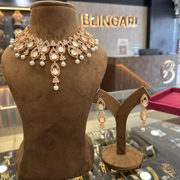 Necklace Set - Bridal Sets from BLINGARI luxury Indian fashion collection