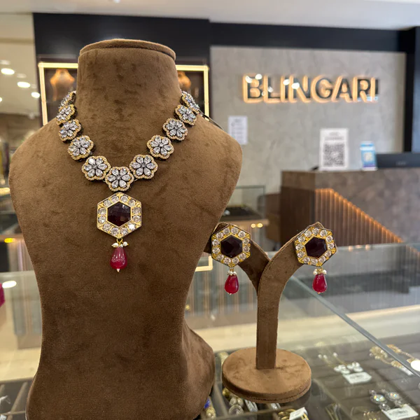 Ruby Hexai - Bridal Sets from BLINGARI luxury Indian fashion collection