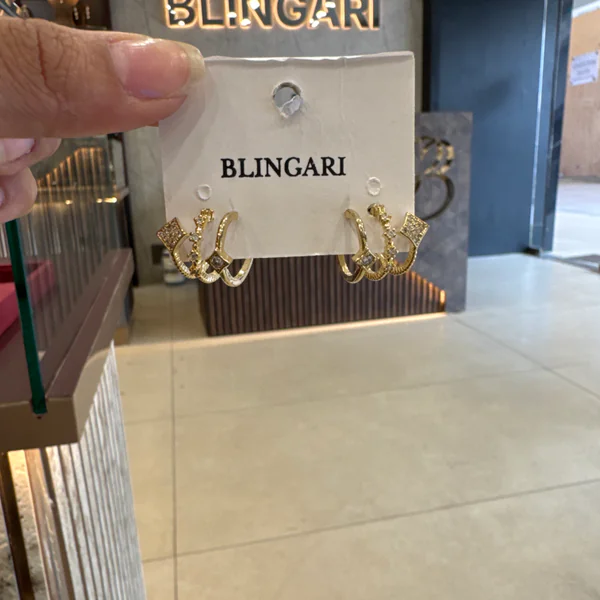 Trpl Kt - Earrings & Jhumkas from BLINGARI luxury Indian fashion collection