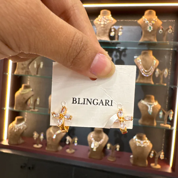 Earring 5900411 - Earrings & Jhumkas from BLINGARI luxury Indian fashion collection