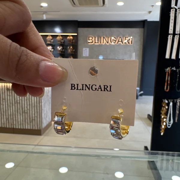 Earring 508406 - Earrings & Jhumkas from BLINGARI luxury Indian fashion collection