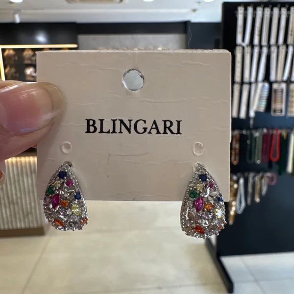 Multi Csel - Earrings & Jhumkas from BLINGARI luxury Indian fashion collection