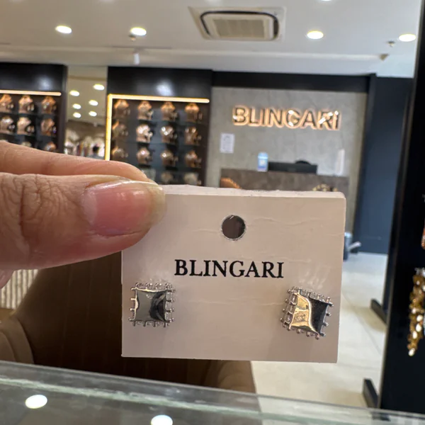 Box & - Earrings & Jhumkas from BLINGARI luxury Indian fashion collection