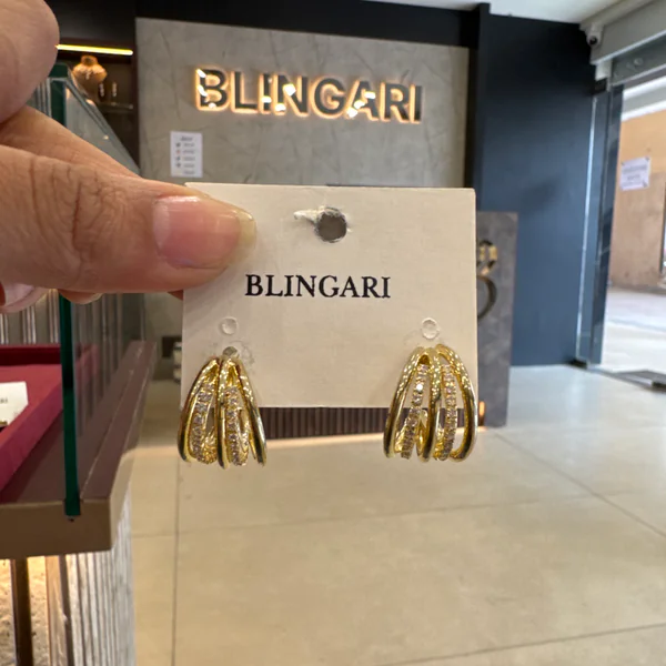 Big C Ui - Earrings & Jhumkas from BLINGARI luxury Indian fashion collection