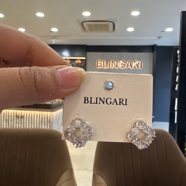 Diamond Suiq - Earrings & Jhumkas from BLINGARI luxury Indian fashion collection