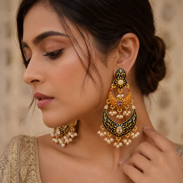 Jhumka Earrings - Jhumkas from BLINGARI luxury Indian fashion collection