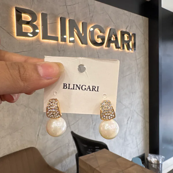 Earring 508311 - Earrings & Jhumkas from BLINGARI luxury Indian fashion collection