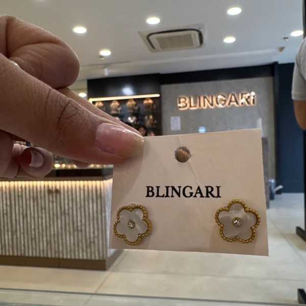 Earring 5914010 - Earrings & Jhumkas from BLINGARI luxury Indian fashion collection