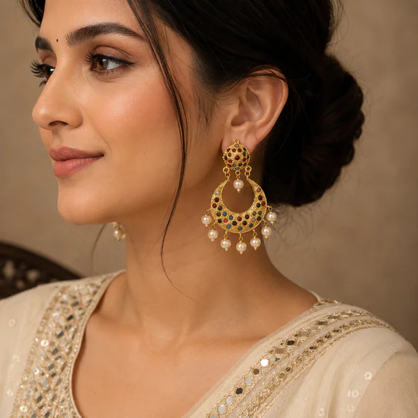 Jhumka Earrings - Jhumkas from BLINGARI luxury Indian fashion collection
