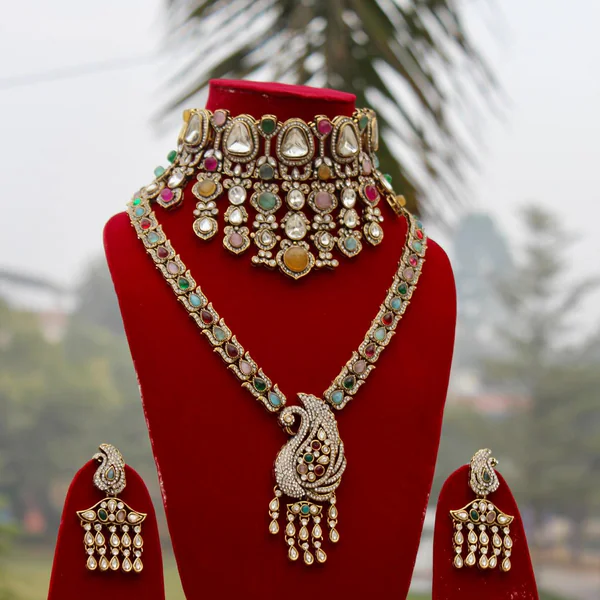 Noor–Mehr Bridal Combo - Necklaces from BLINGARI luxury Indian fashion collection