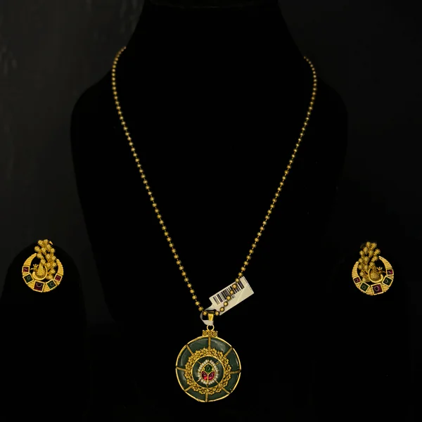 Resin M Pendant - Pendants from BLINGARI luxury Indian fashion collection