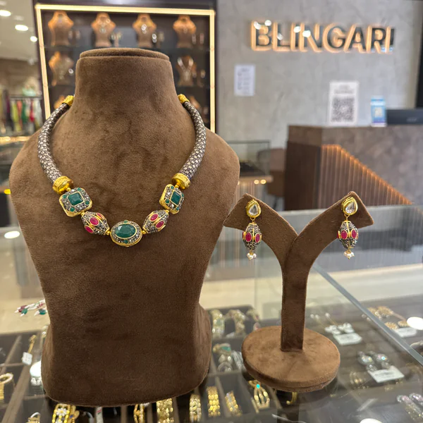 Snake Eye Malam - Necklaces & Pendants from BLINGARI luxury Indian fashion collection