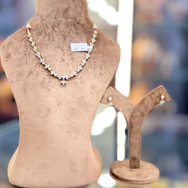 Three Leaf Setx - Necklaces & Pendants from BLINGARI luxury Indian fashion collection