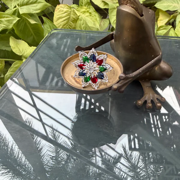 Aurora Bloom Ring - Rings from BLINGARI luxury Indian fashion collection