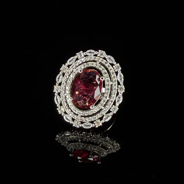 Regal Oval Ring - Rings from BLINGARI luxury Indian fashion collection