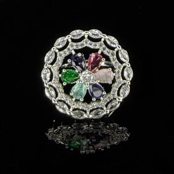 Bloom Cocktail Ring - Rings from BLINGARI luxury Indian fashion collection