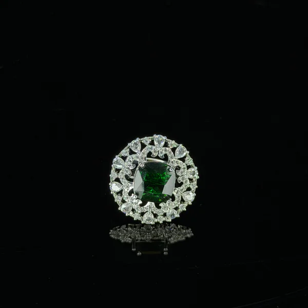 Emerald Royale Ring - Rings from BLINGARI luxury Indian fashion collection