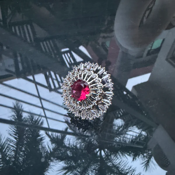 Red Flame Ring - Rings from BLINGARI luxury Indian fashion collection