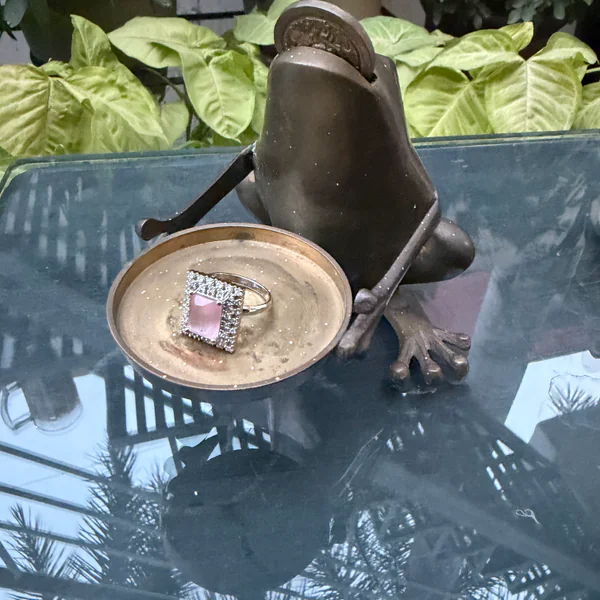 Royale Frame Stone Pink - Rings from BLINGARI luxury Indian fashion collection