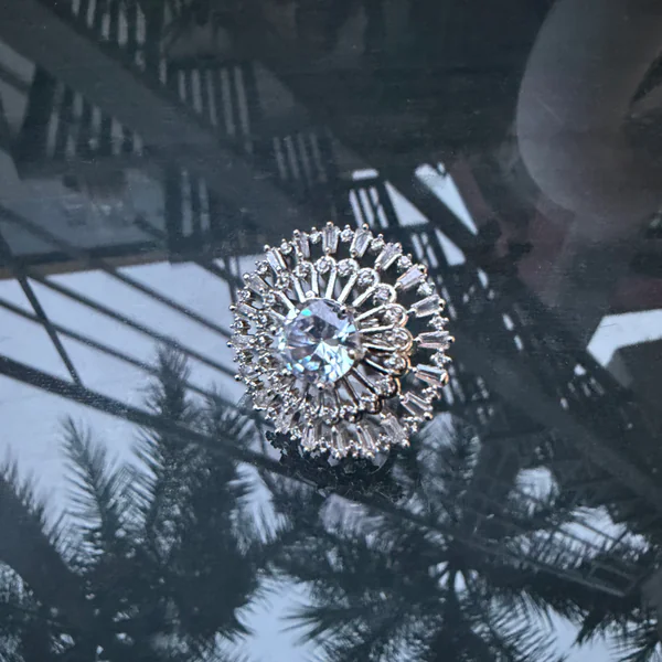 White Flame Ring - Rings from BLINGARI luxury Indian fashion collection