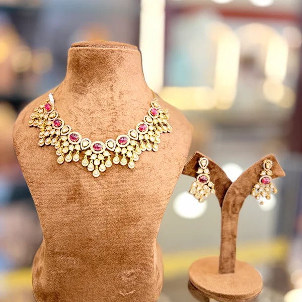 Ruby Ad T - Semi Bridal from BLINGARI luxury Indian fashion collection